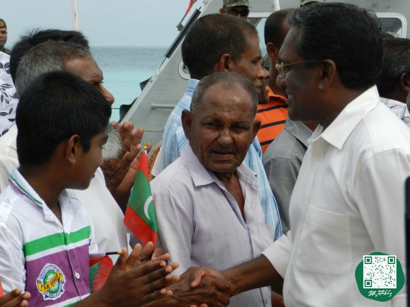 ފޮޓޯ: ރައީސް ވަހީދު އިހަވަންދޫއަށް ވަޑައިގަތުމުން މަރުހަބާ ދެންނެވުން
