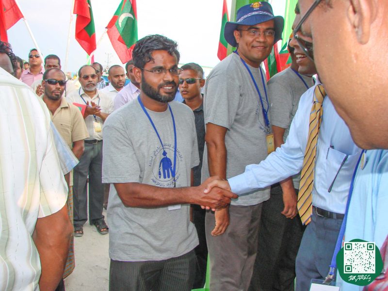 ފޮޓޯ: މަސްވެރިންގެ ދުވަހުގެ ހަރަކާތްތަކަށް ރައީސް ނަޝީދު އިހަވަންދޫއަށް ވަޑައިގަތުން