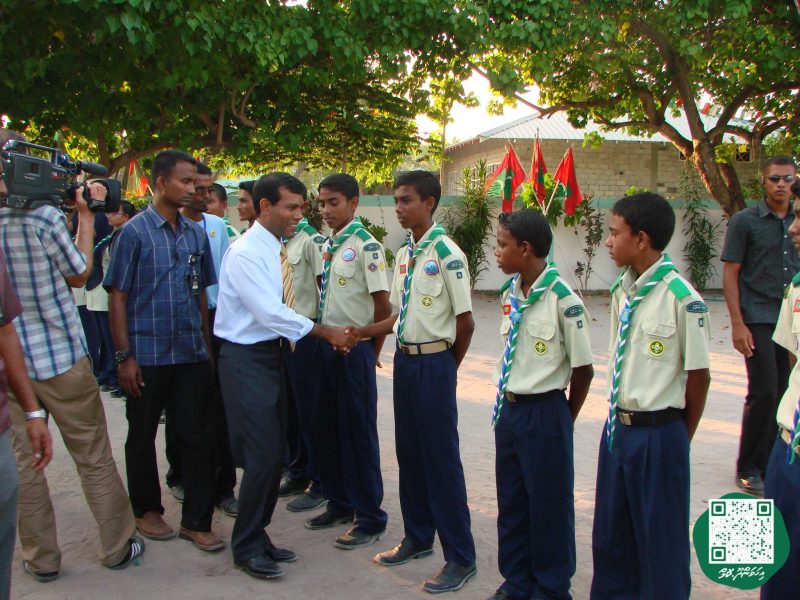 ފޮޓޯ: މަސްވެރިންގެ ދުވަހުގެ ހަރަކާތްތަކަށް ރައީސް ނަޝީދު އިހަވަންދޫއަށް ވަޑައިގަތުން